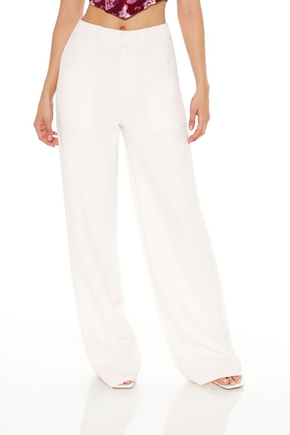 High-Rise Wide-Leg Trouser Pants | Forever 21 Product Image