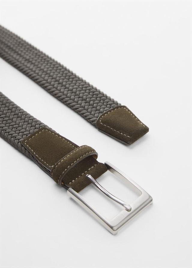 MANGO MAN - Braided elastic belt khakiMen Product Image