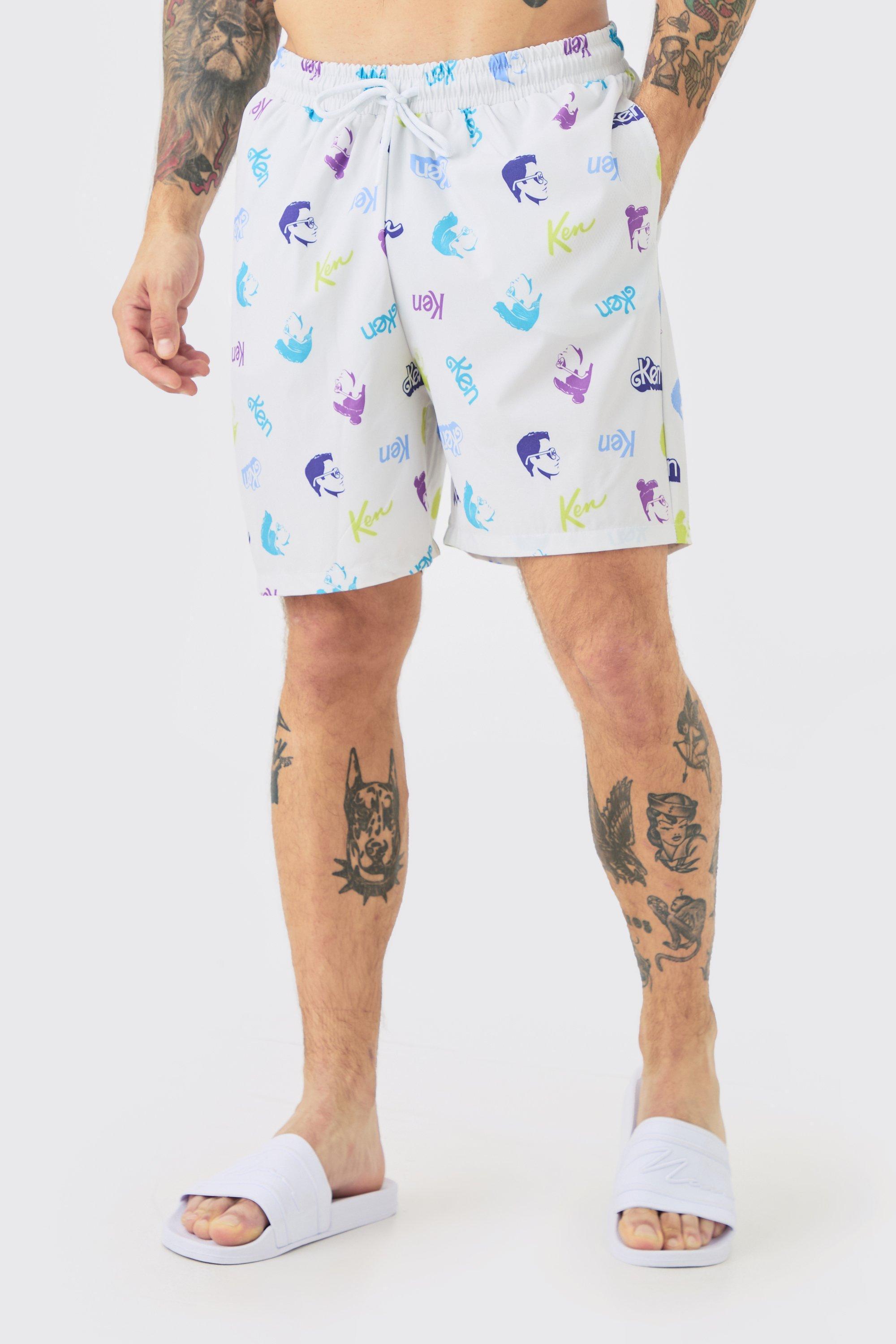 Mid Length Ken Swim Short | boohooMAN USA Product Image