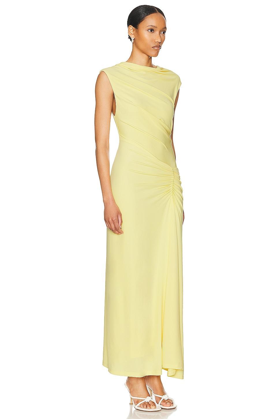 SIMKHAI Acacia Midi Dress in Lemon Product Image