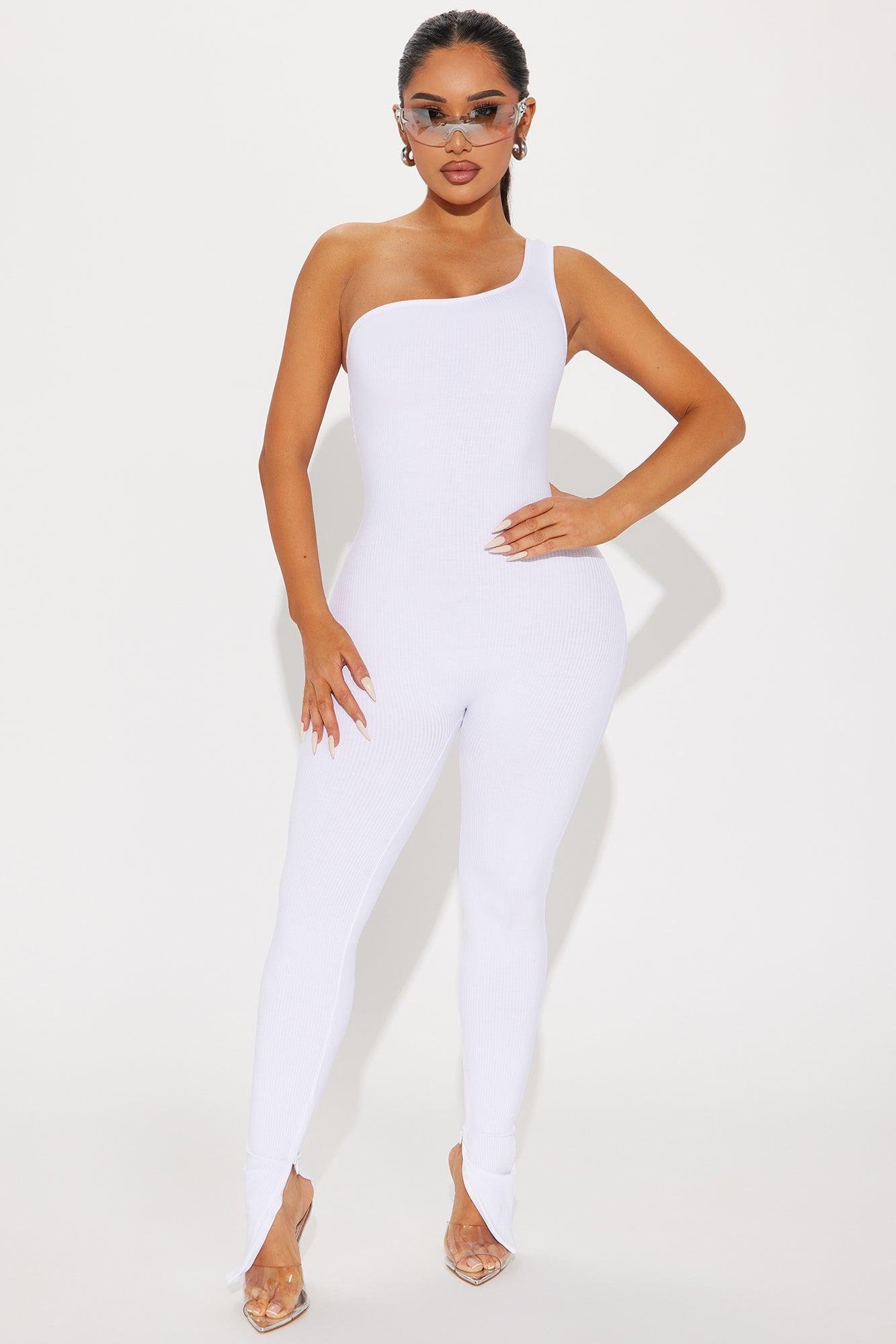 Jeni Snatched Jumpsuit - White Product Image