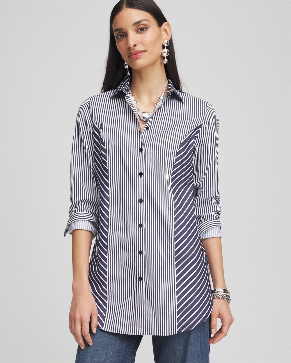 No Iron® Mixed Stripes Tunic Product Image