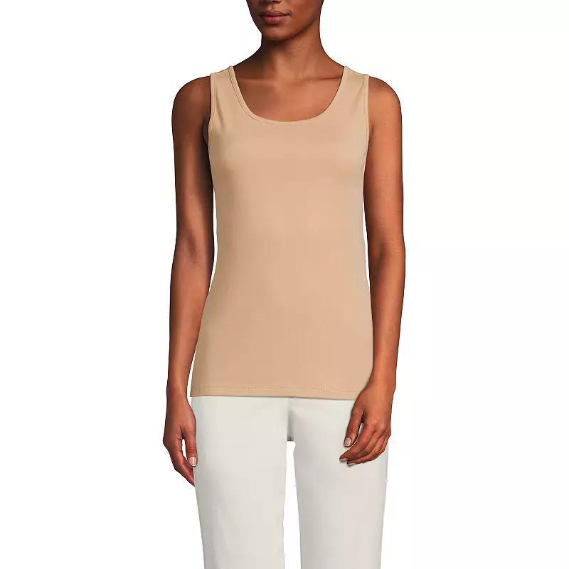 Womens Lands End Cotton Tank Top Product Image