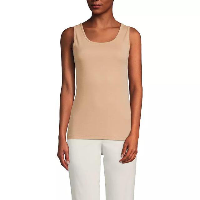 Womens Lands End Cotton Tank Top Product Image