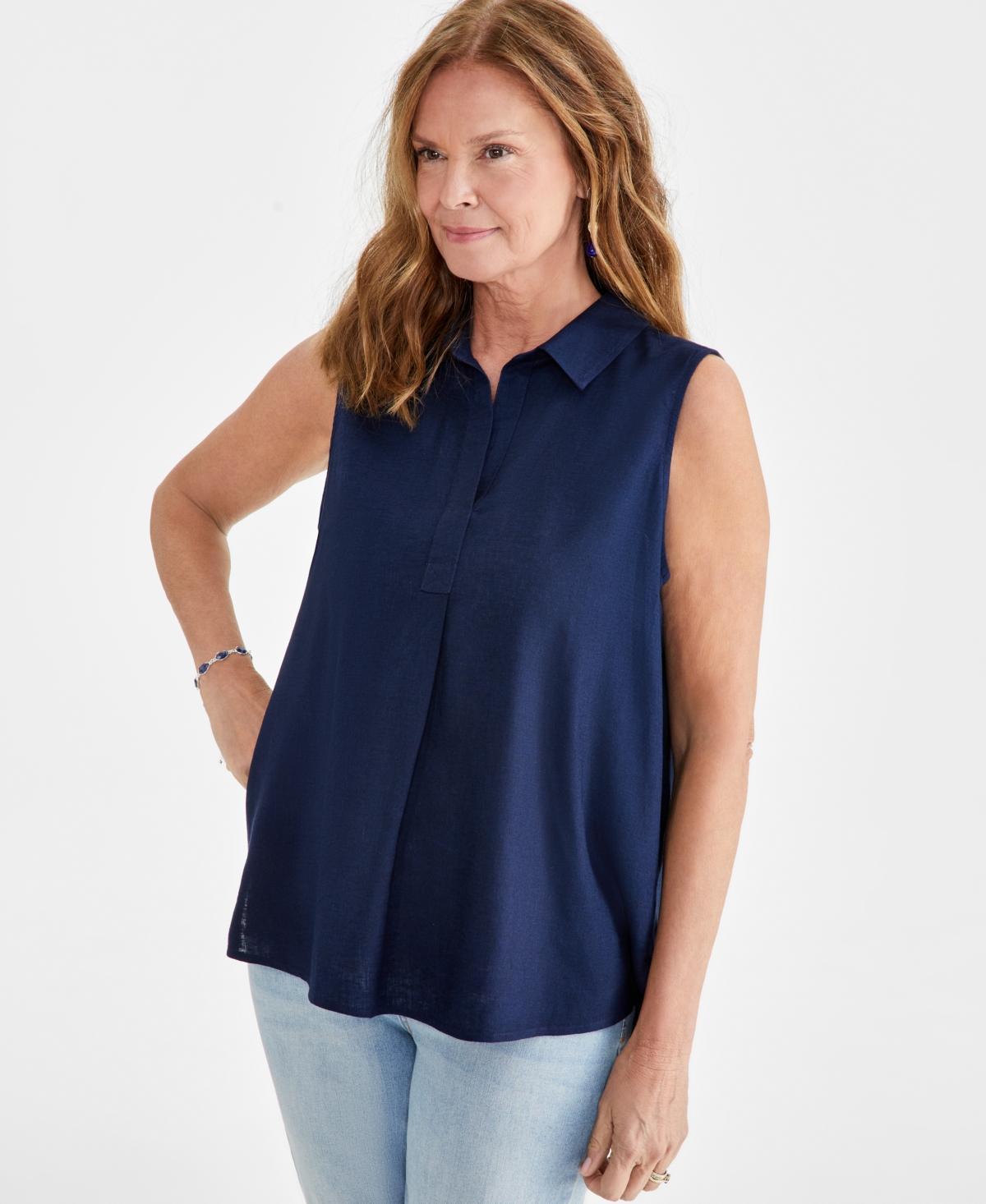 Style & Co Womens Sleeveless Popover Shirt, Created for Macys Product Image