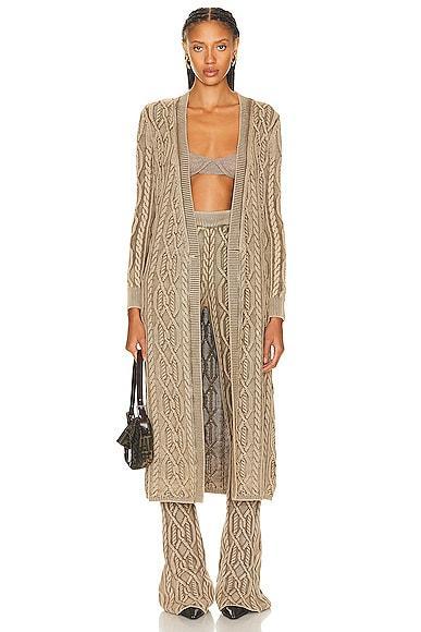 SER.O.YA Adaline Cardigan in Washed Tan - Tan. Size XXS/XS (also in ). Product Image