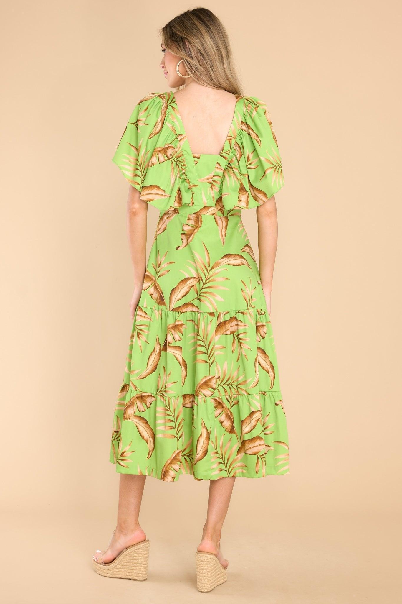 Diana Palma Midi Dress Green Product Image