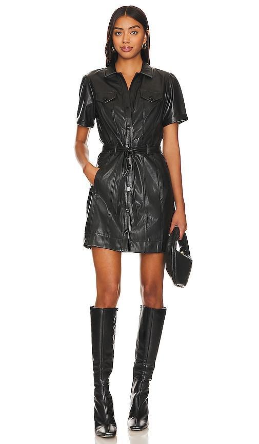 Paige Amina Faux Leather Dress Product Image