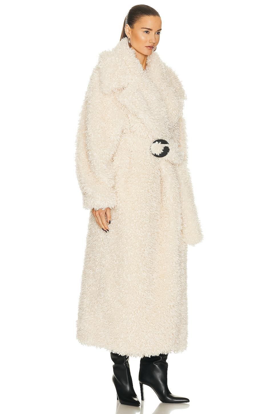 Coperni Belted Maxi Coat Ivory. (also in S). Product Image