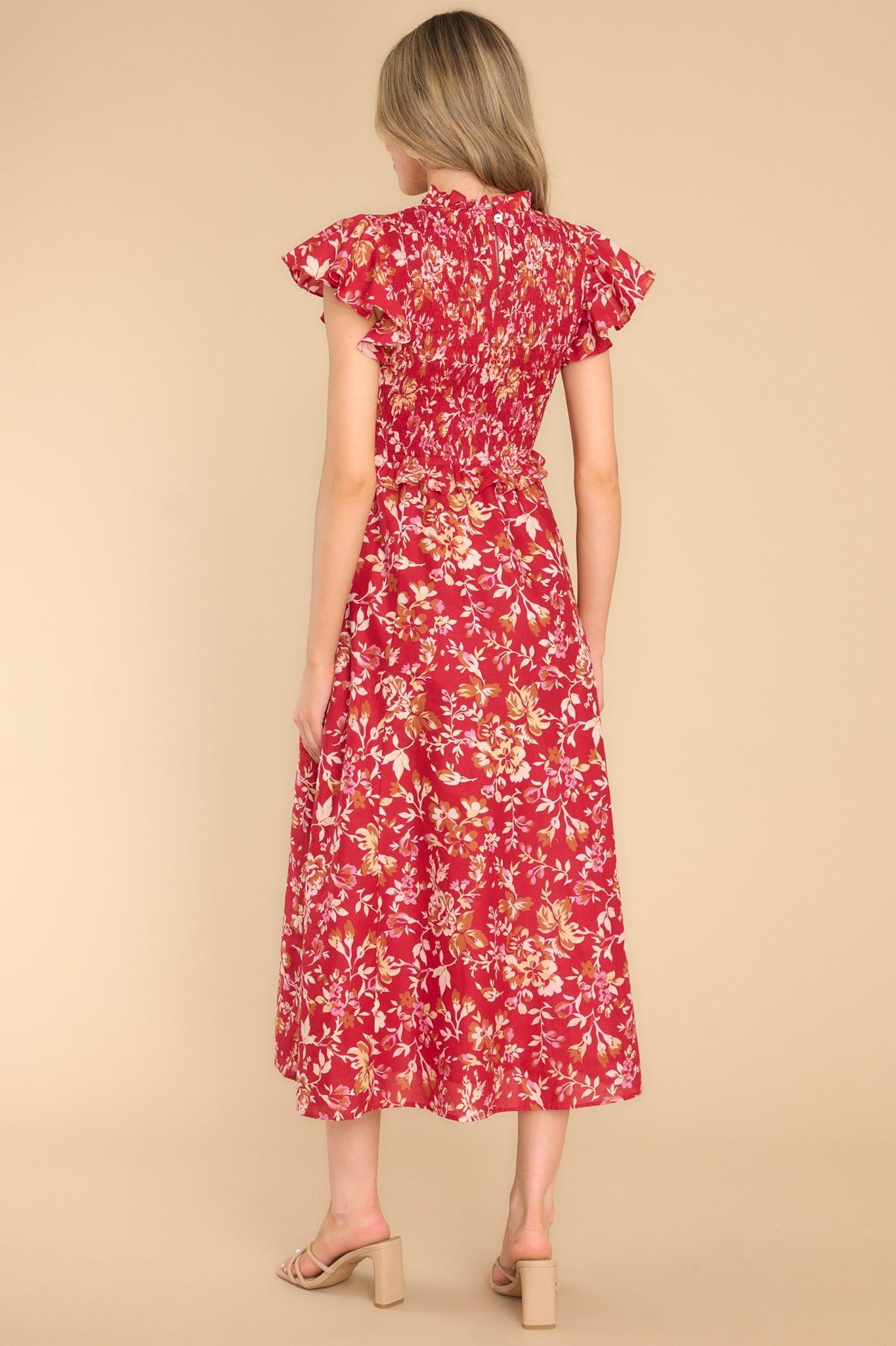 Lila Lodge Floral Dress Red Product Image