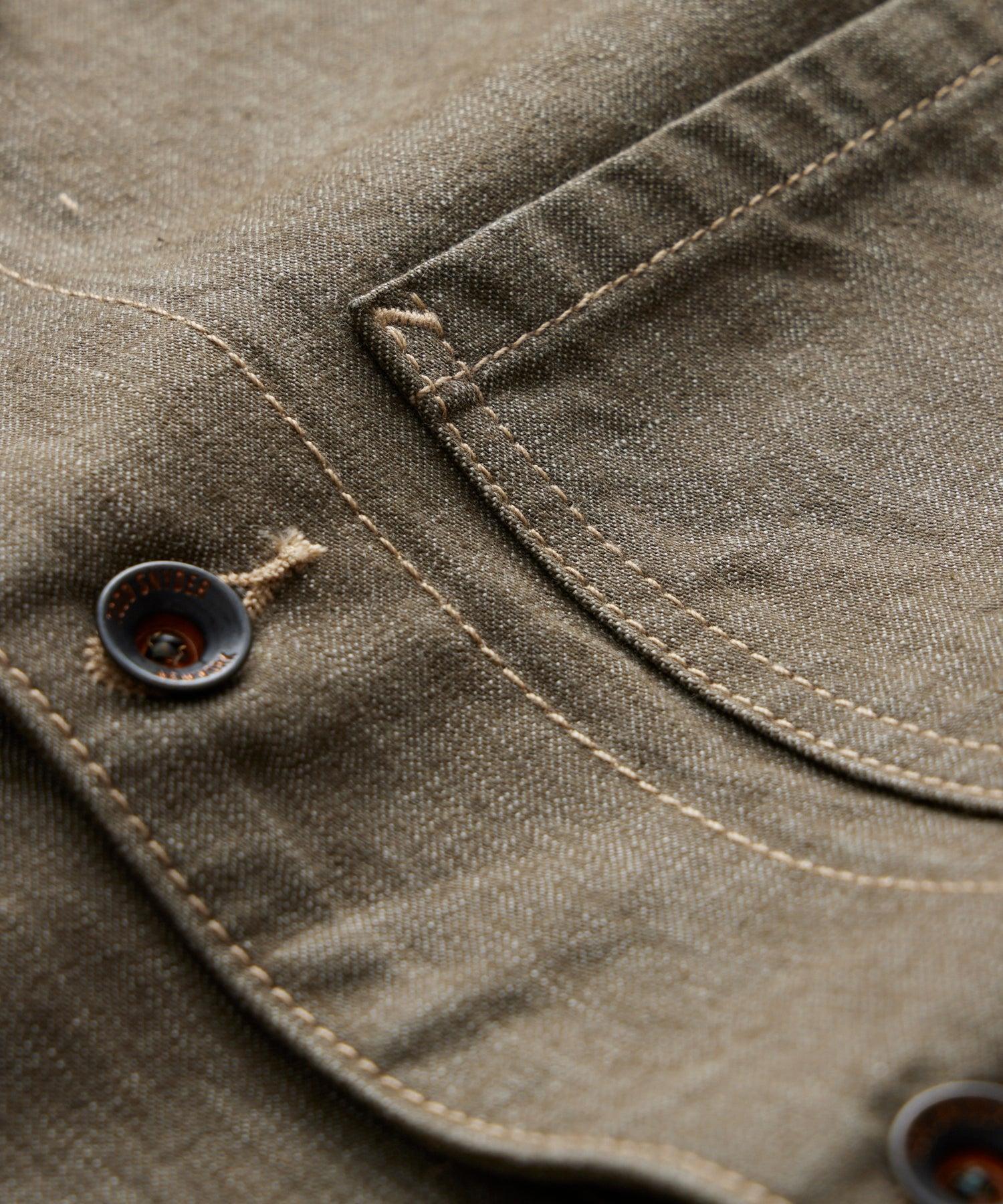 Lightweight Japanese Denim Chore Coat in Whiskey Product Image