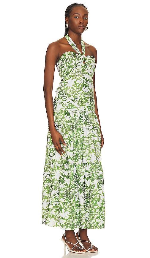 Karina Grimaldi Tania Print Dress in Green. Product Image