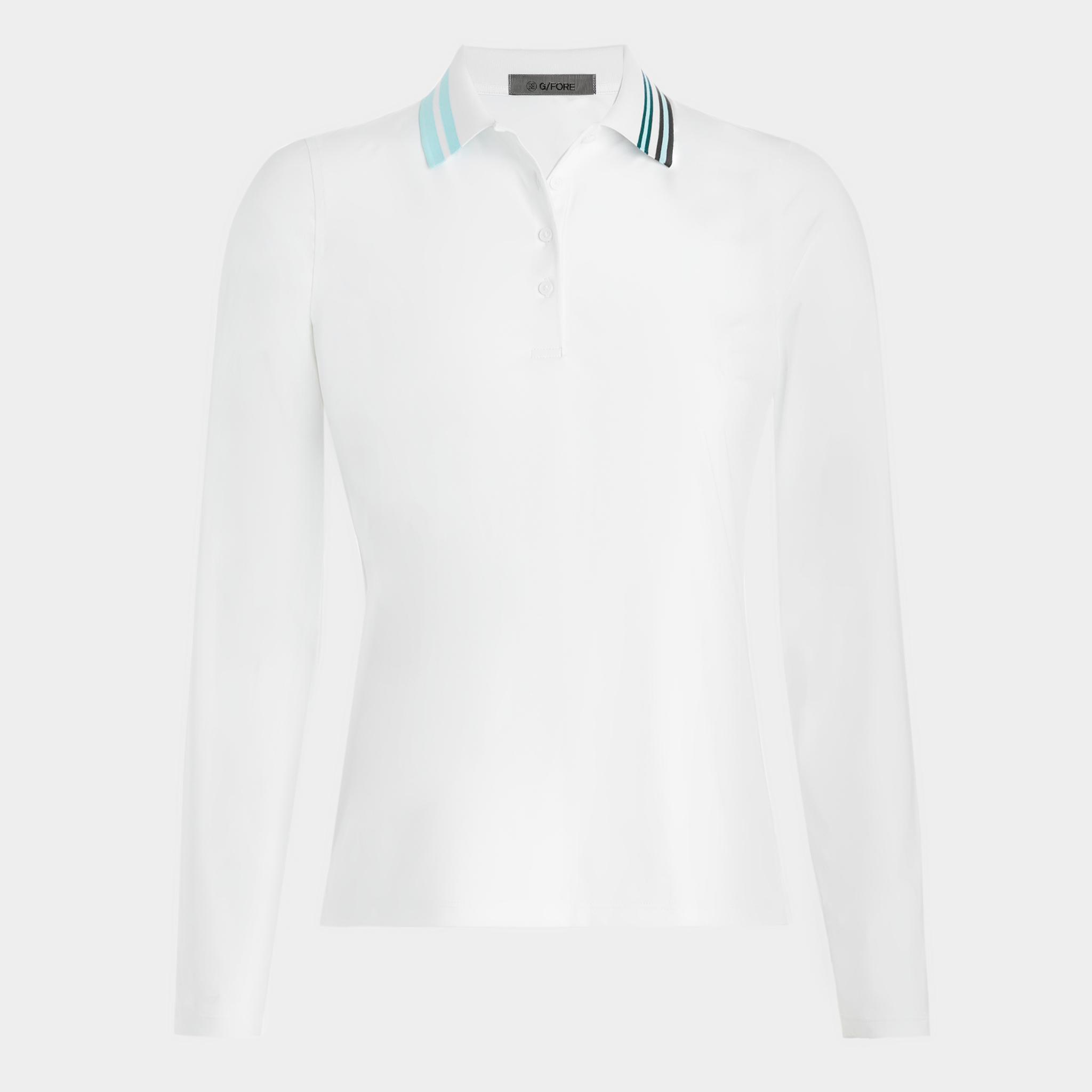 CONTRAST RIB COLLAR SILKY TECH NYLON POLO Product Image