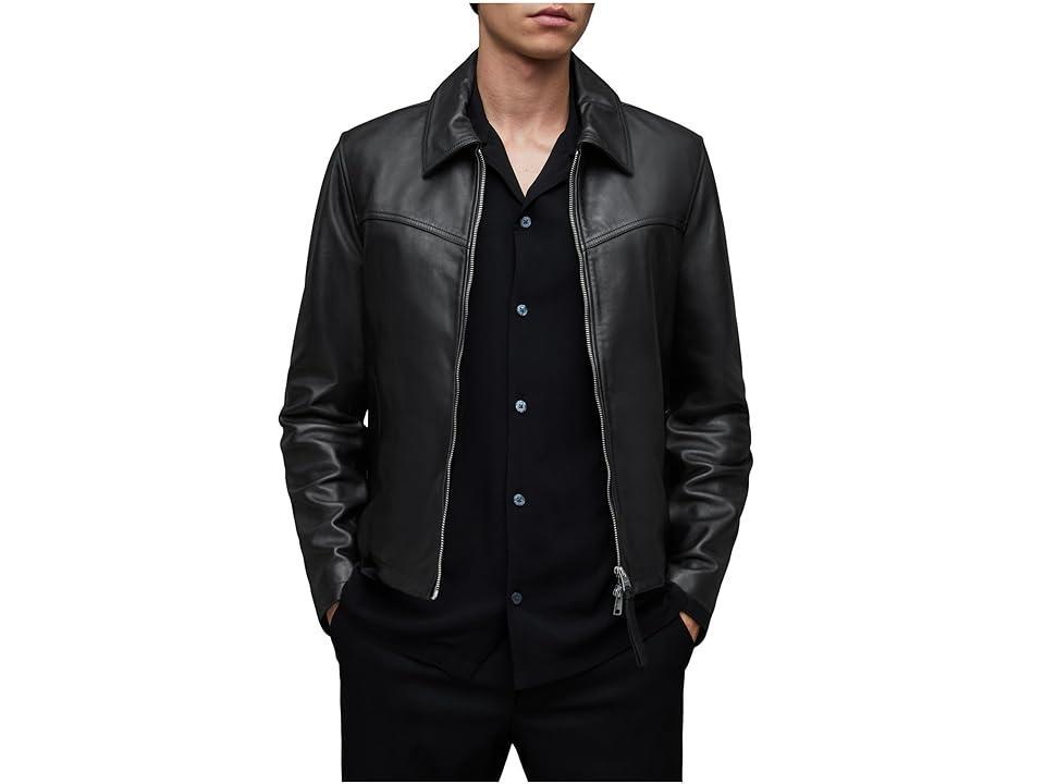 Allsaints Tune Leather Full Zip Jacket Product Image