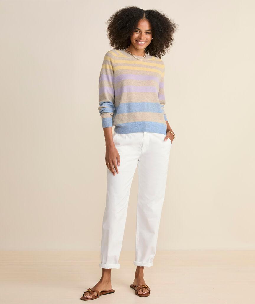 Cashmere Cropped Crewneck Sweater Product Image