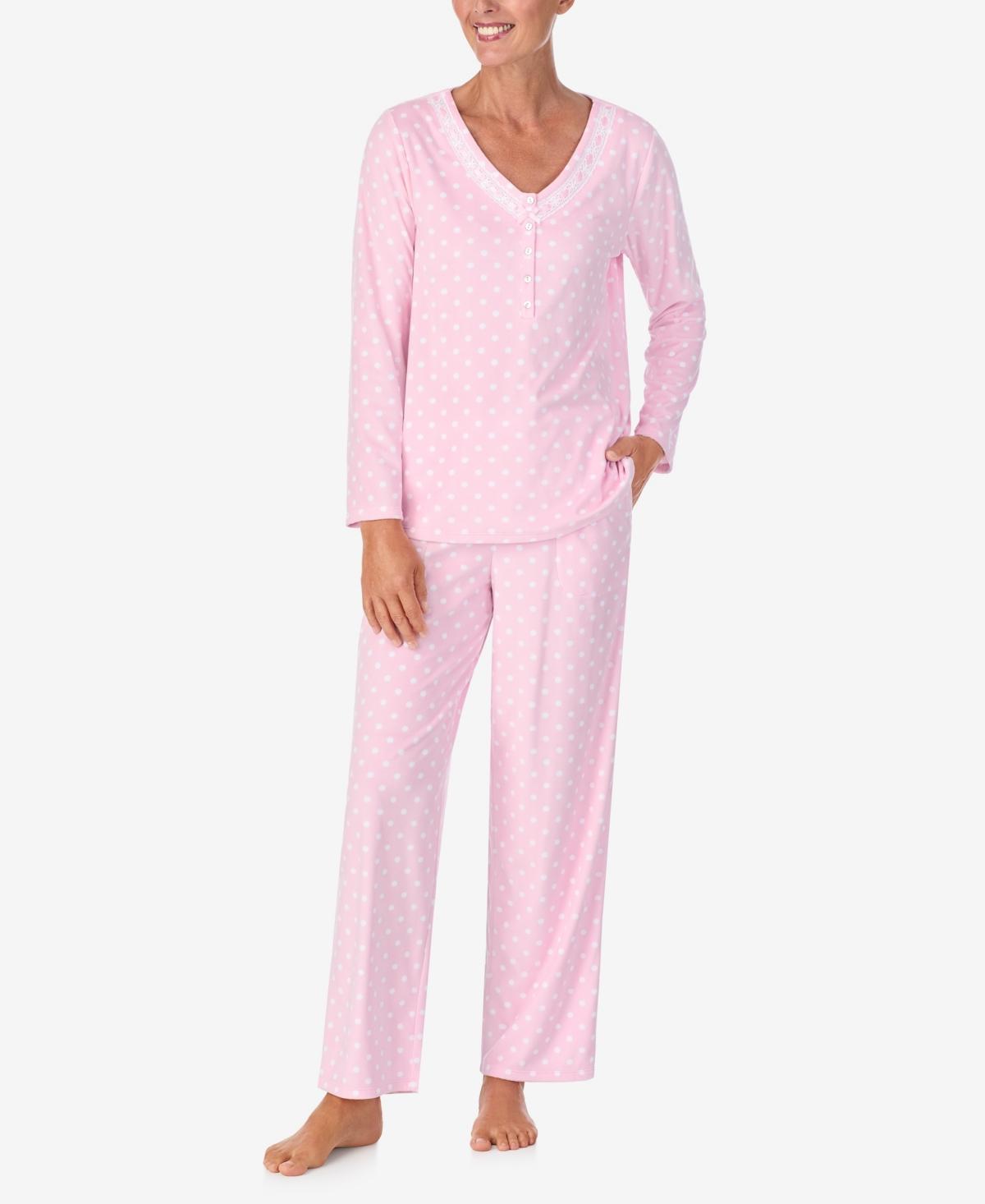 Aria Womens Long Sleeve Pajama Set Product Image