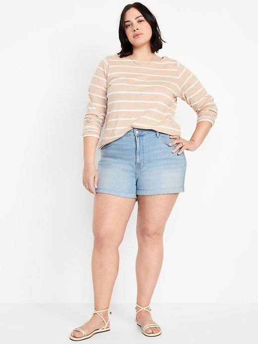 High-Waisted Wow Jean Shorts -- 3-inch inseam Product Image