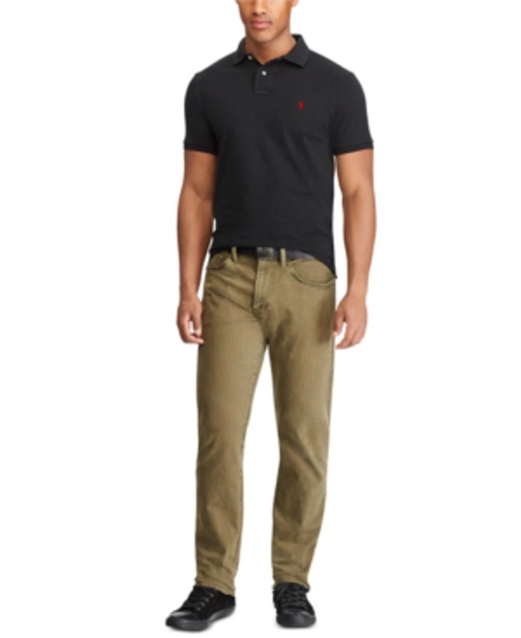 POLO RALPH LAUREN Men's Big & Tall Classic-fit Cotton Mesh Polo In Black Product Image