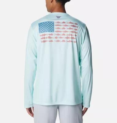 Columbia Men's PFG Terminal Tackle Fish Flag Long Sleeve Shirt - Tall- Product Image