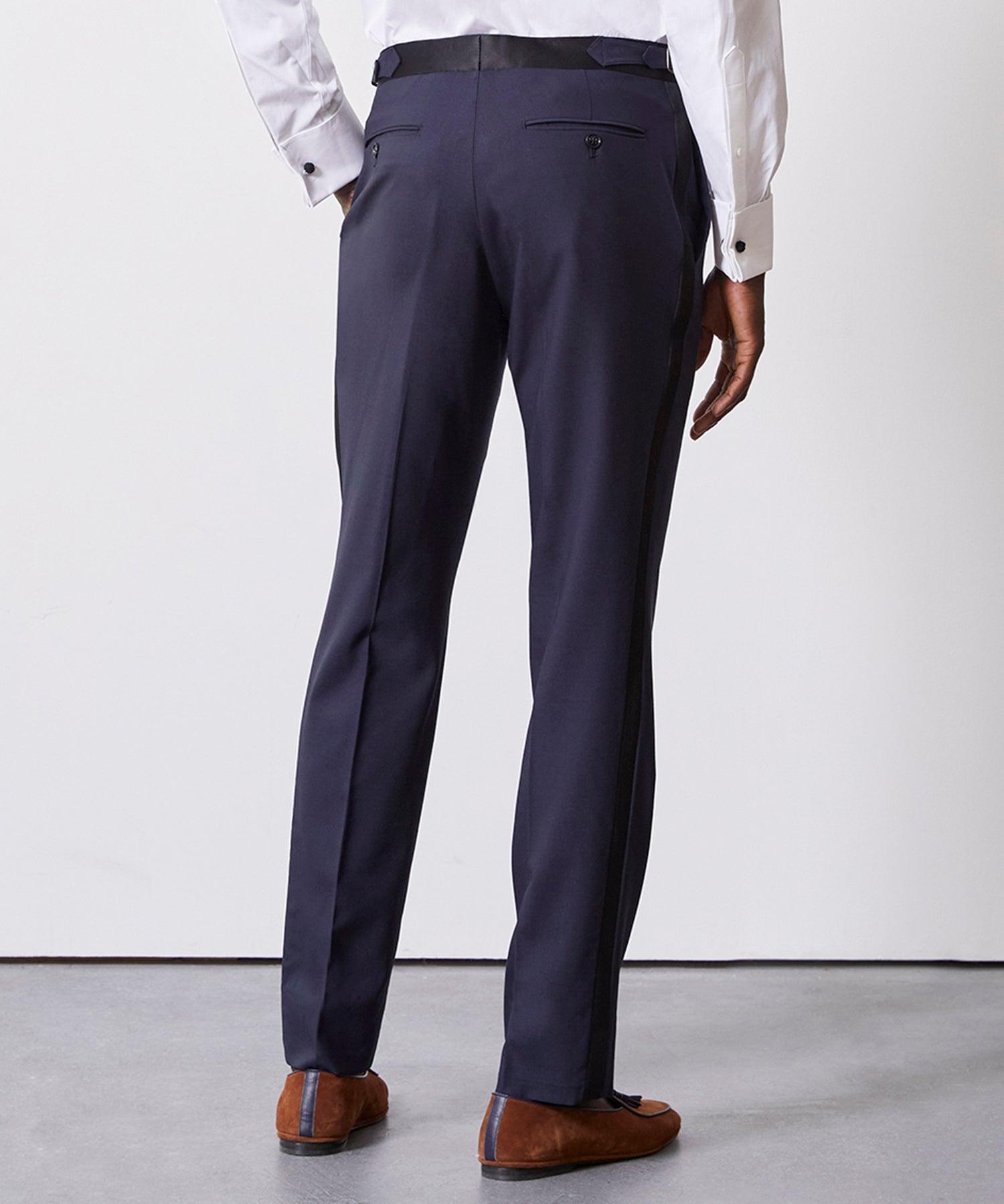 Italian Tuxedo Trouser in Navy Product Image