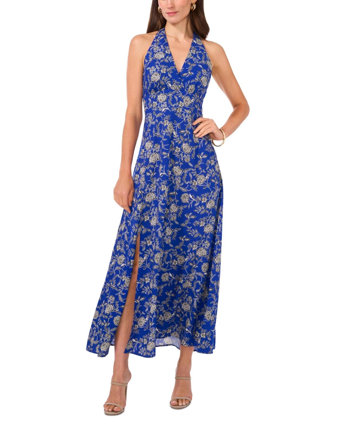 Vince Camuto Womens Floral-Print Halter Maxi Dress Product Image