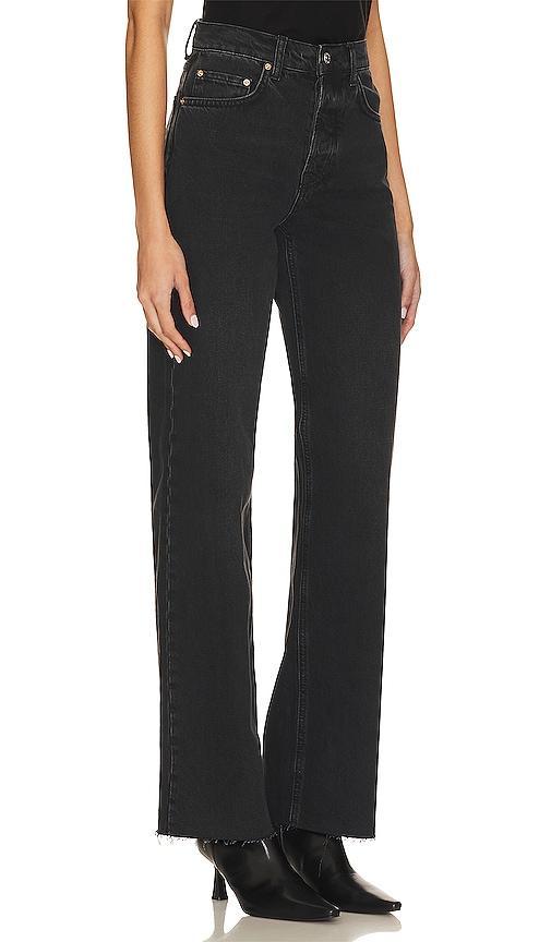 GRLFRND x Lindsi Lane Brooklyn High Rise Straight in Studio City - Black. Size 23 (also in ). Product Image