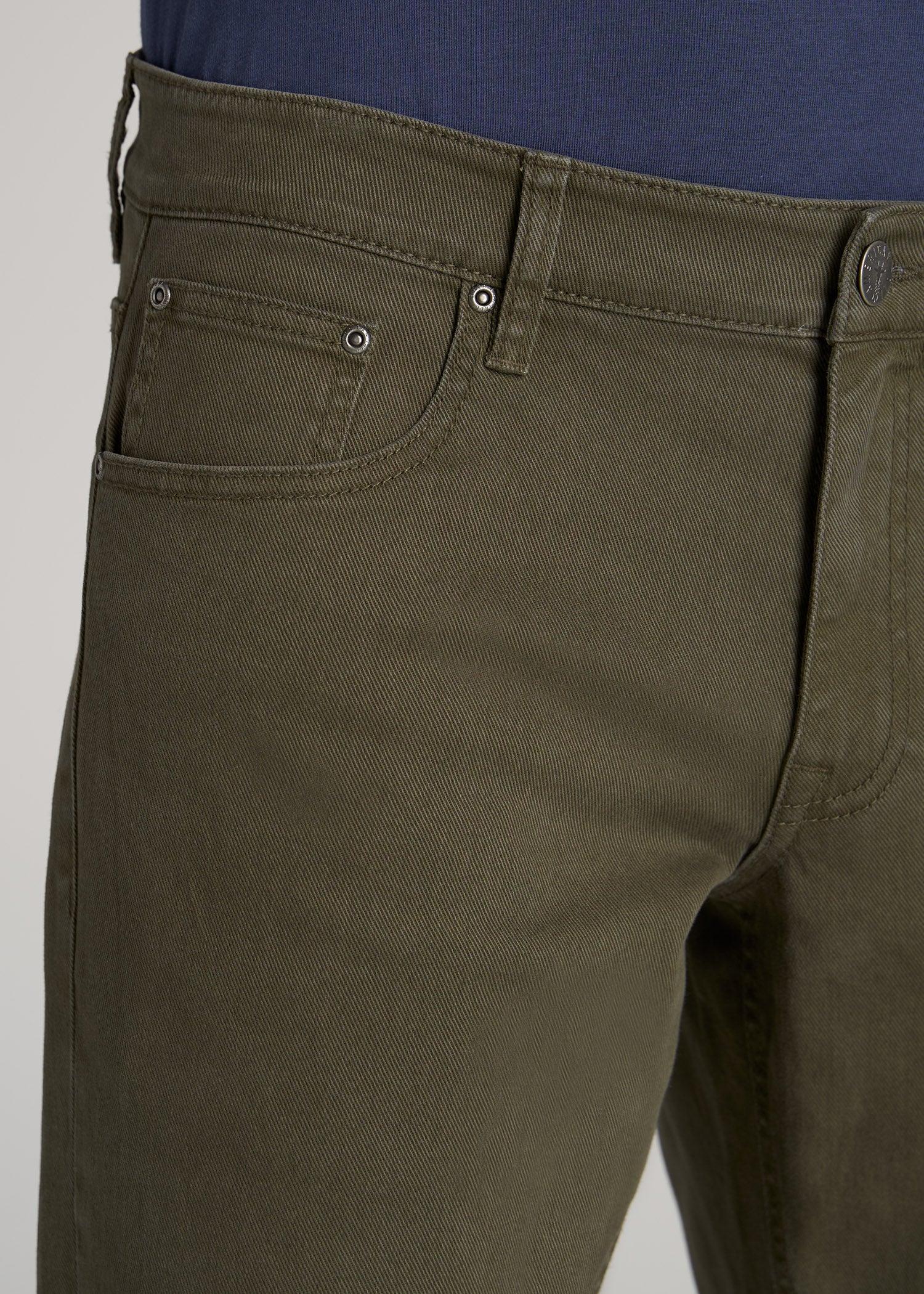 Carman TAPERED Jeans for Tall Men in Olive Green Wash Male Product Image