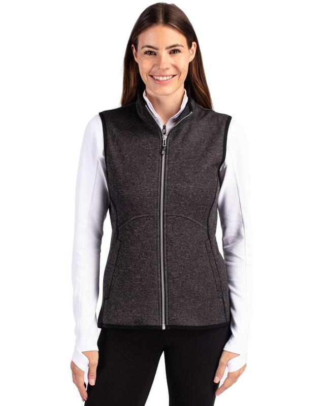 Cutter & Buck Womens Mainsail Sweater Knit Full Zip Vest Product Image