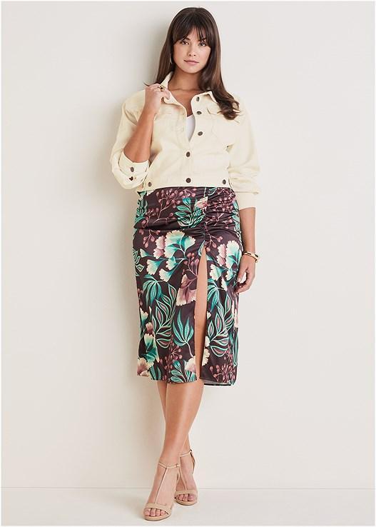 Stretch Slit Midi Skirt Product Image