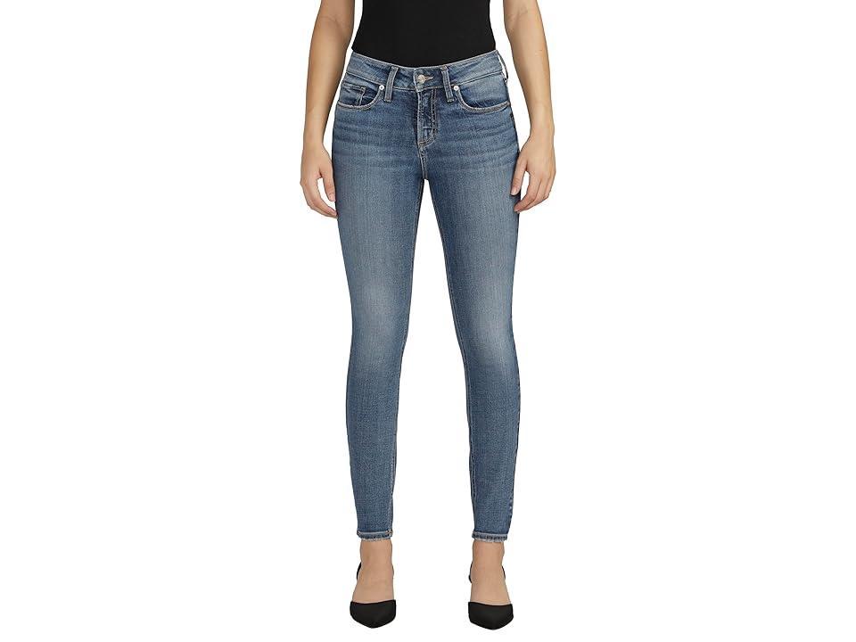 Silver Jeans Co. Suki Mid Rise Curvy Fit Skinny Jeans L93136EAE238 (Indigo) Women's Jeans Product Image