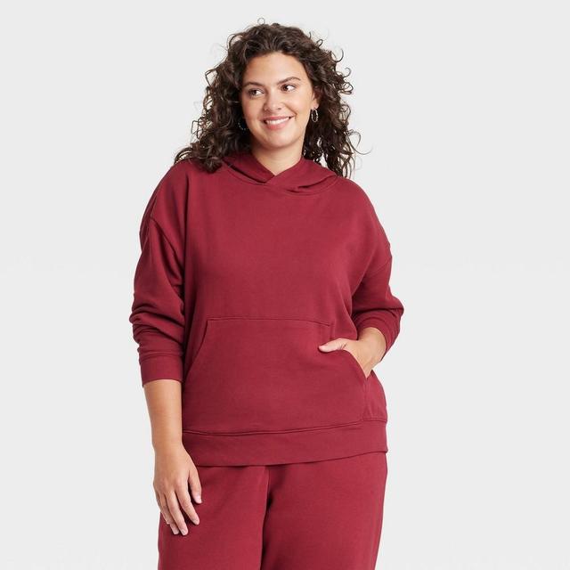 Womens Hooded Pullover Sweatshirt - Universal Thread Maroon 3X Product Image