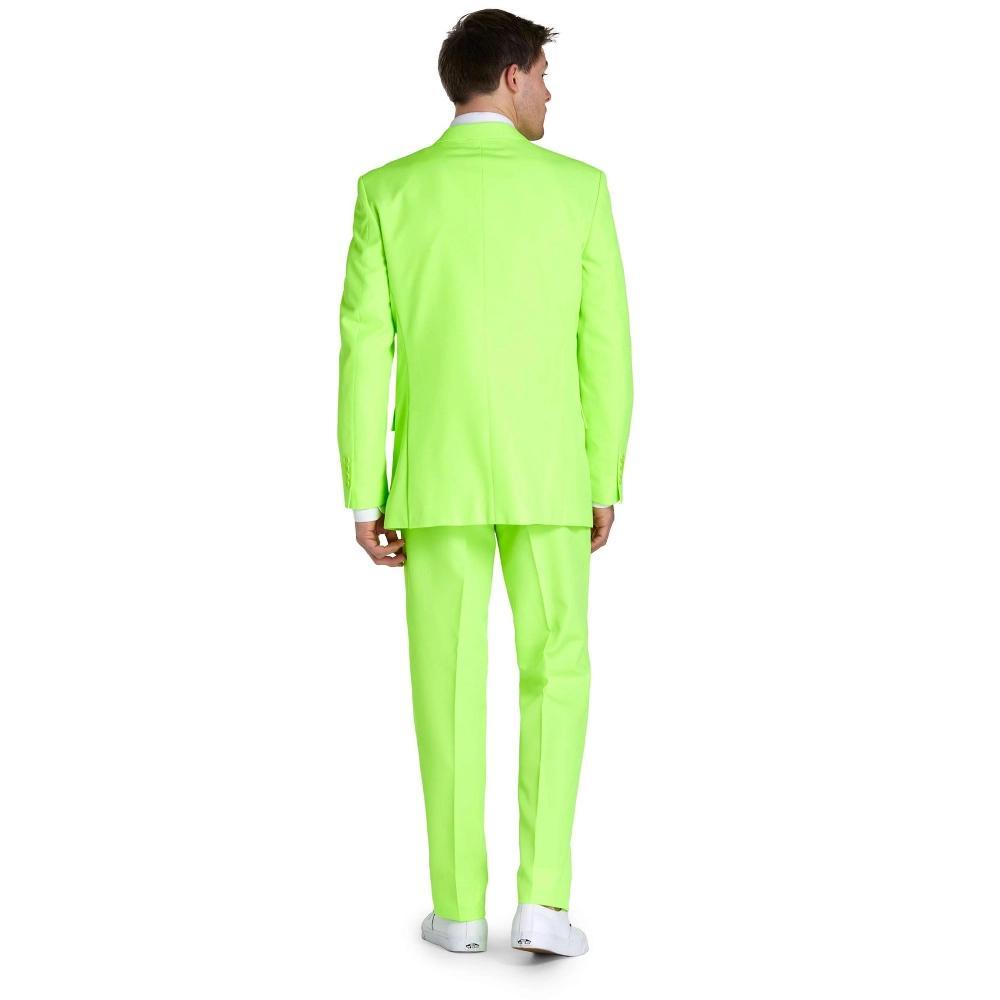 OppoSuits Men's Neon Suits - Neon Lucky Lime - Green - Size US 38 Product Image