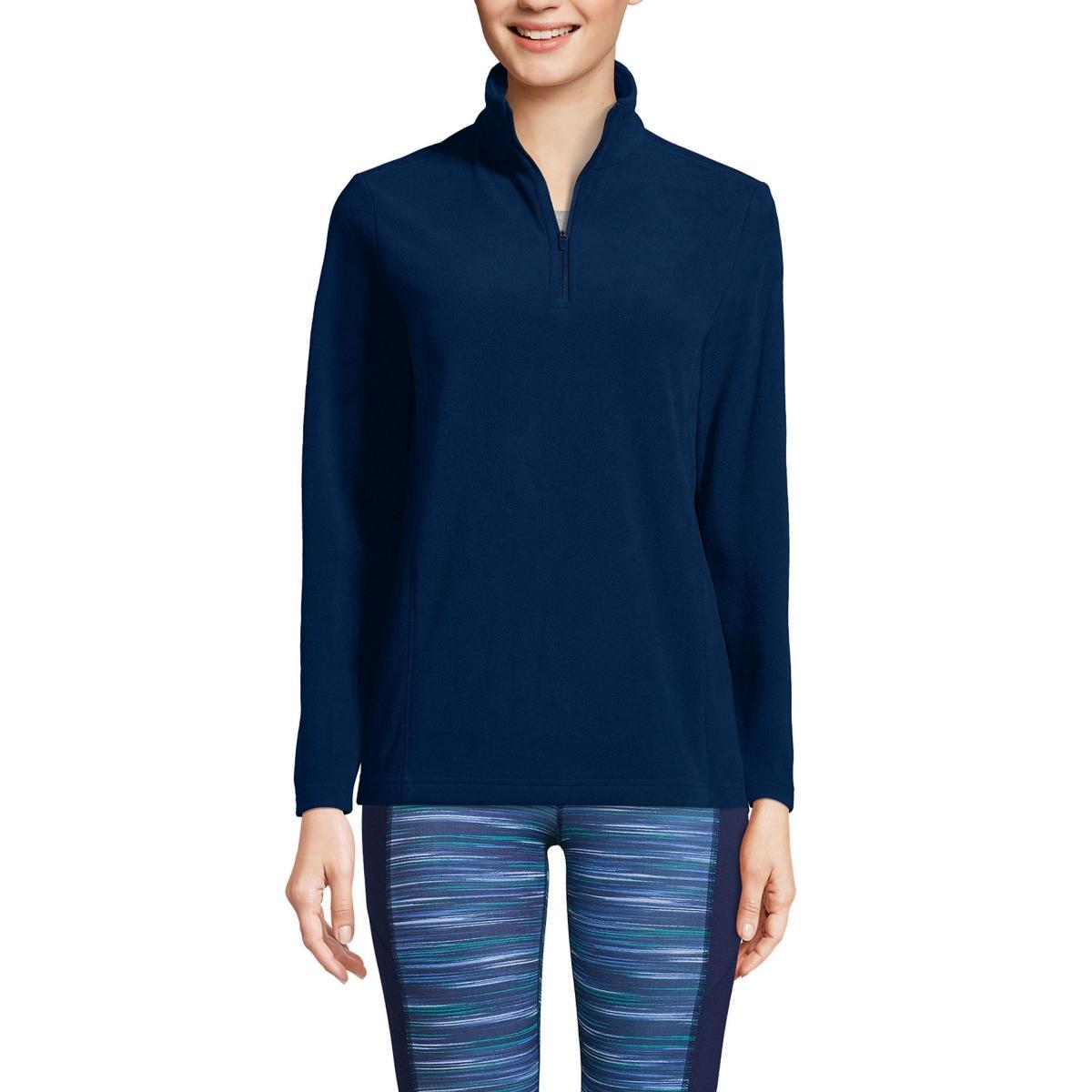 Womens Lands End Quarter-Zip Fleece Pullover Product Image