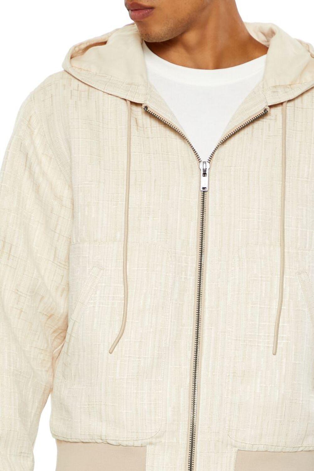 Hooded Jacquard Bomber Jacket | Forever 21 Product Image