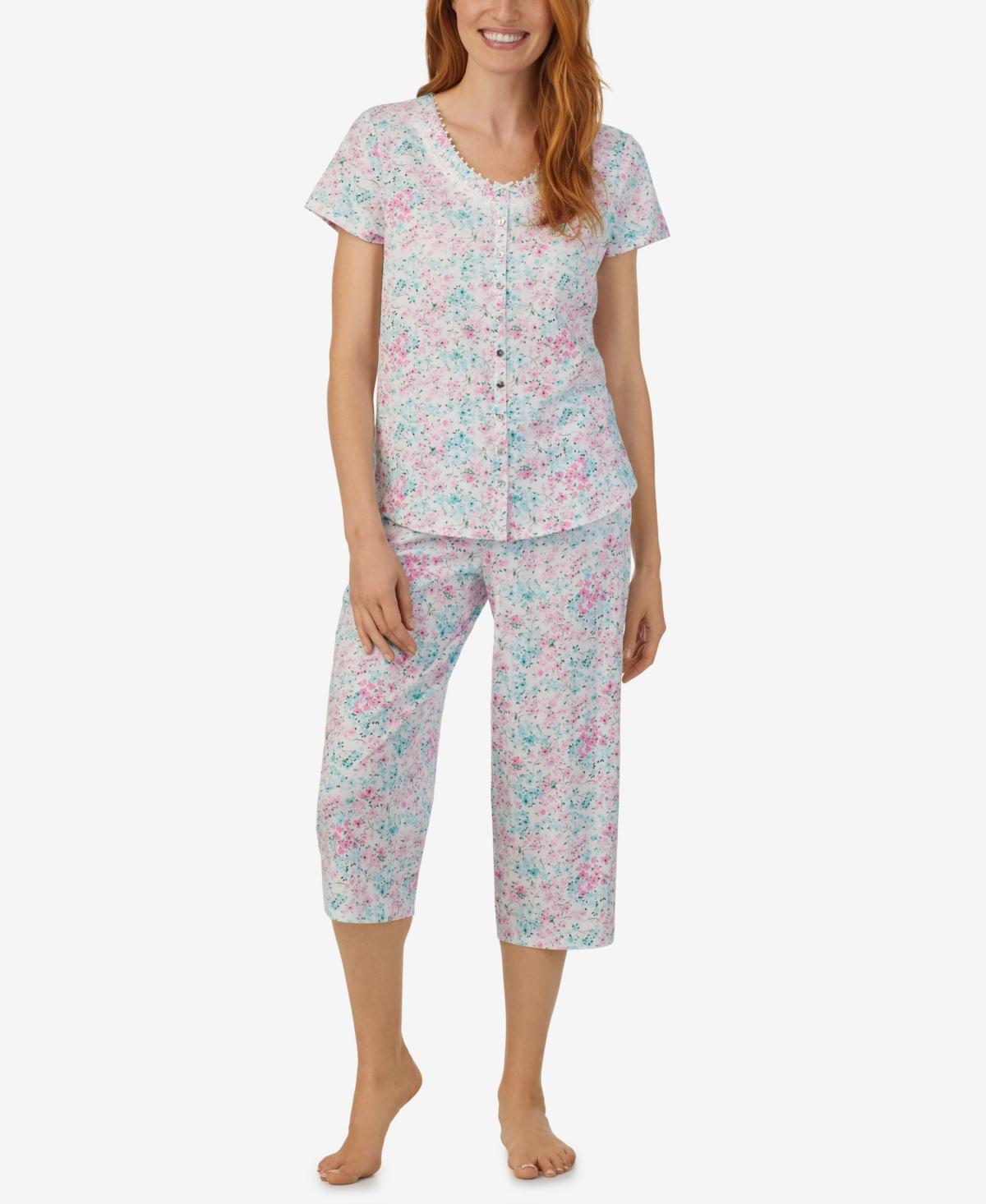 Aria Womens Cap Sleeve 2-Pc. Capri Pajama Set Product Image