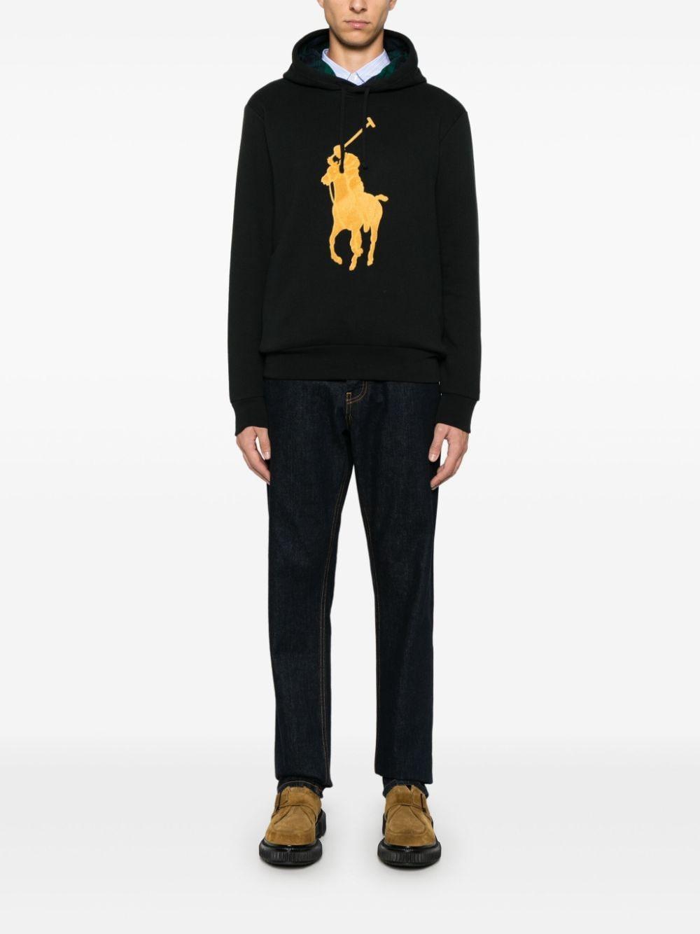 POLO RALPH LAUREN Polo Pony-motif Hoodie In Black Product Image