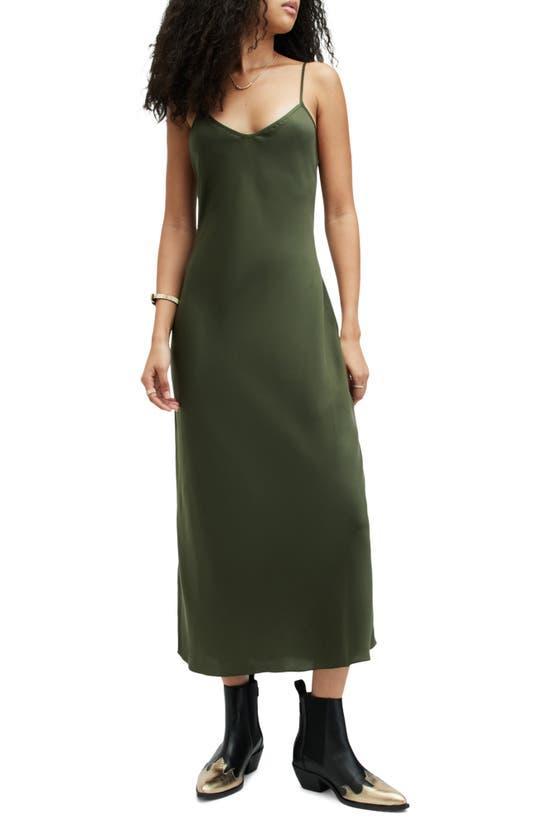 Bryony Slipdress In Forest Green Product Image