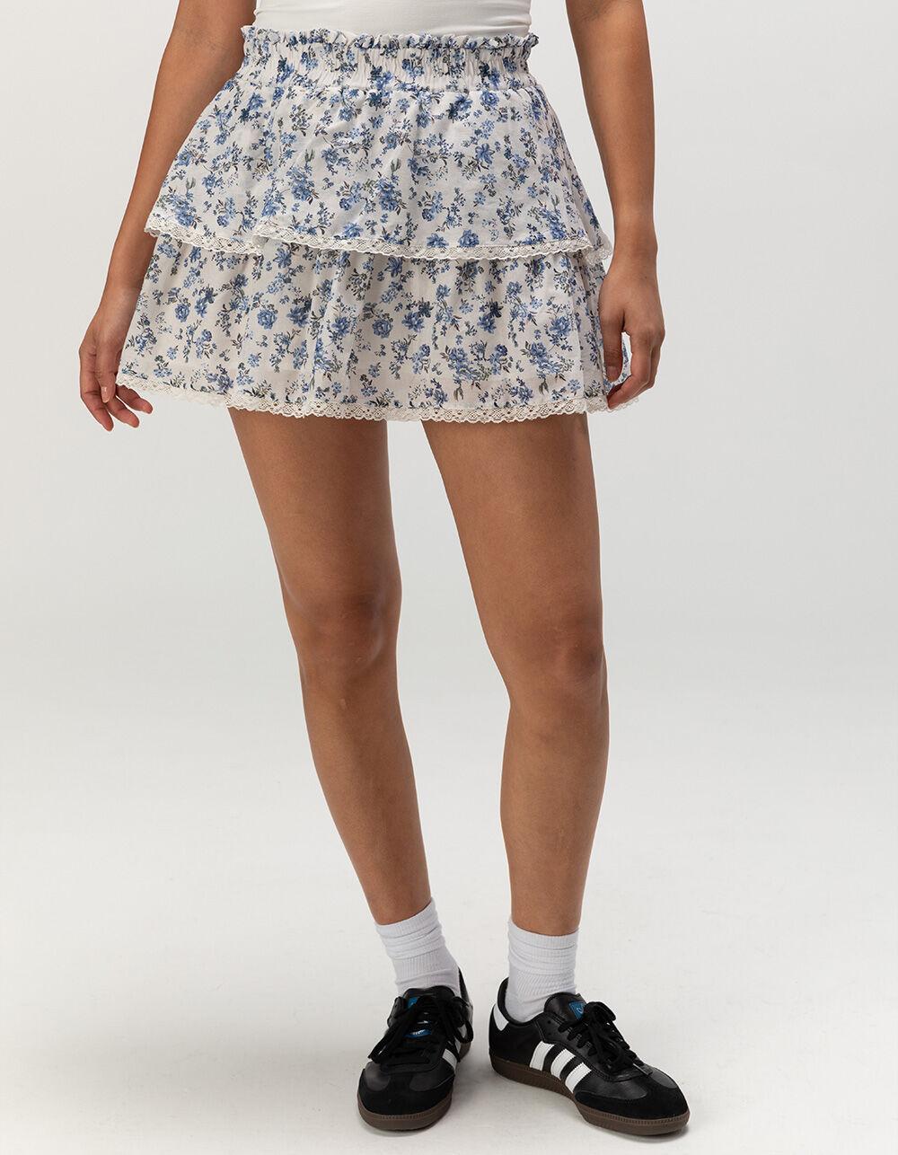 RSQ Womens Mid Rise Woven Tier Mini Skirt Product Image