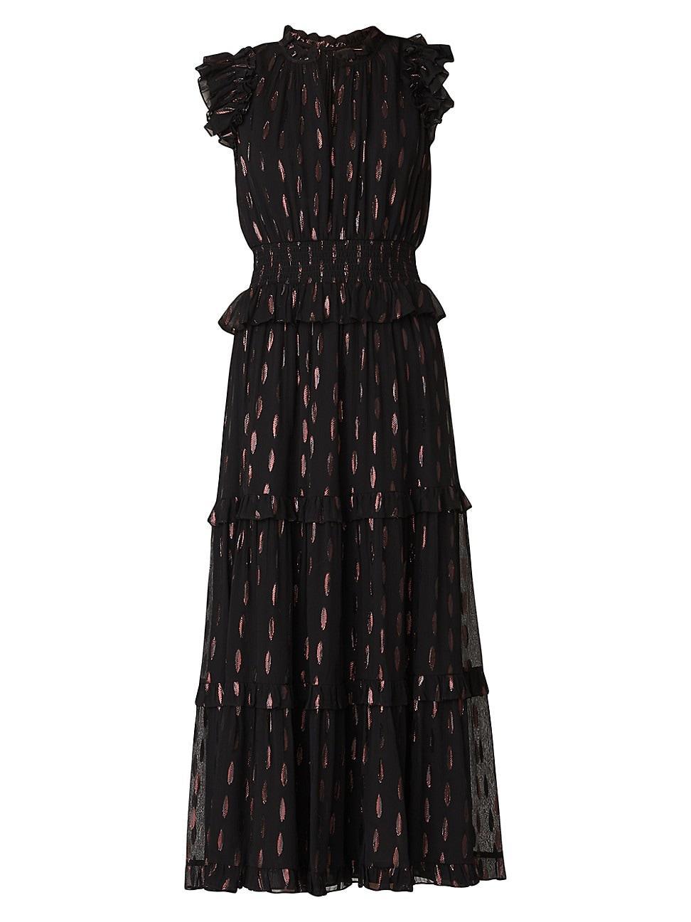 Womens Maren Clip-Dot Midi-Dress Product Image