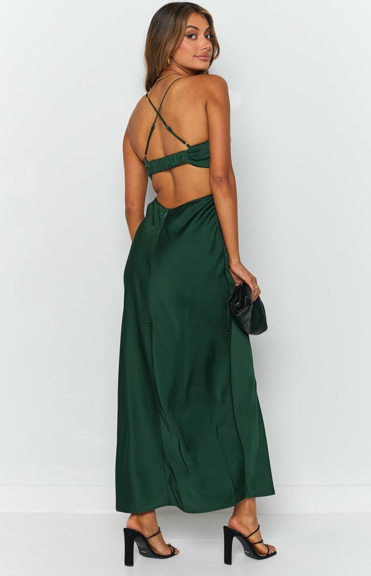 Taleah Cut Out Maxi Dress Green Product Image