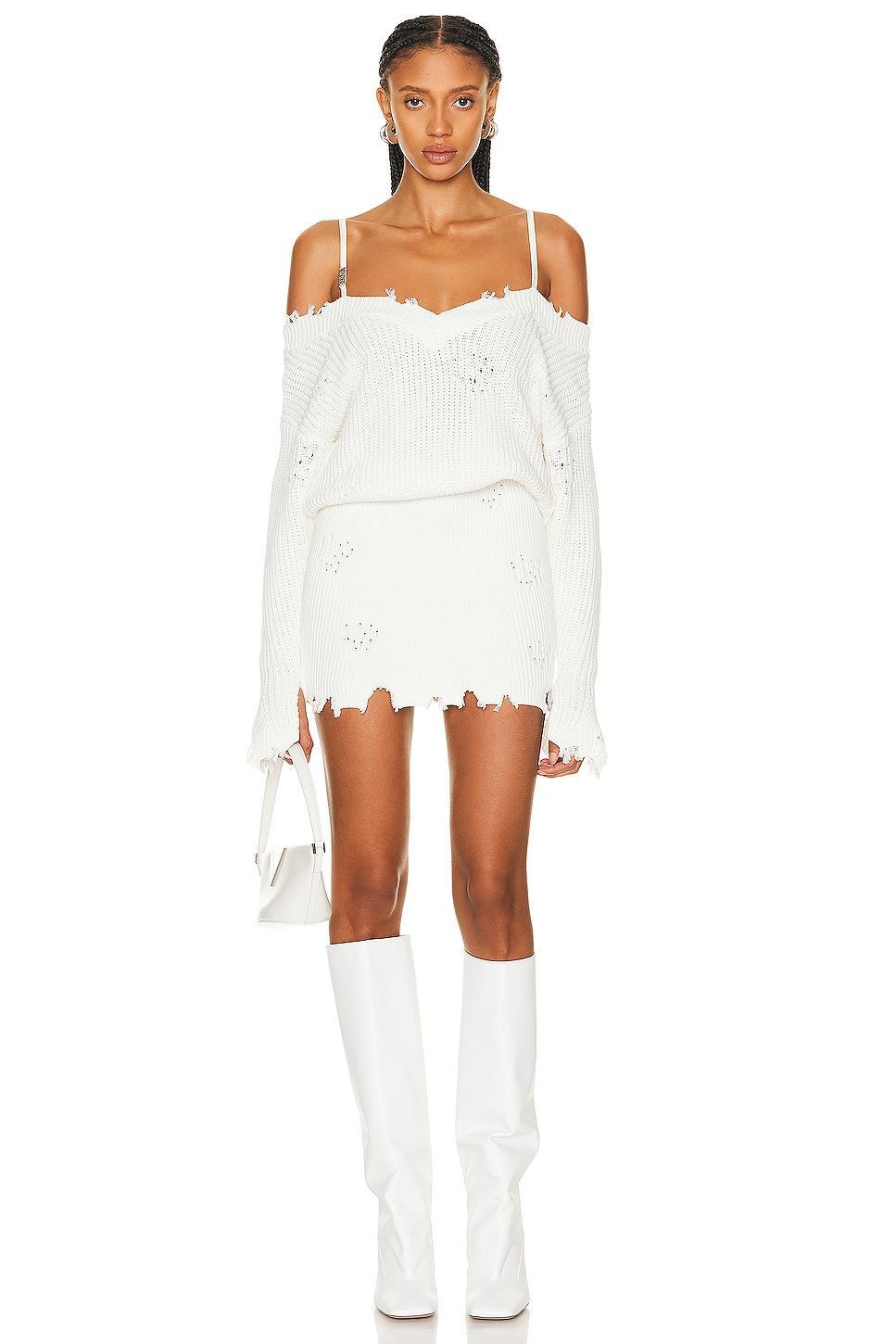 SER.O.YA Maude Dress in White. Size S. Product Image