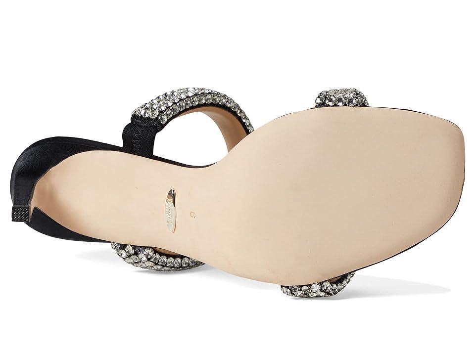 Sada Satin Crystal Two-Band Slide Sandals Product Image