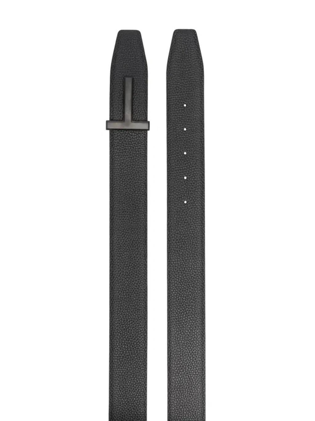 Belt With Logo Buckle In Black Product Image