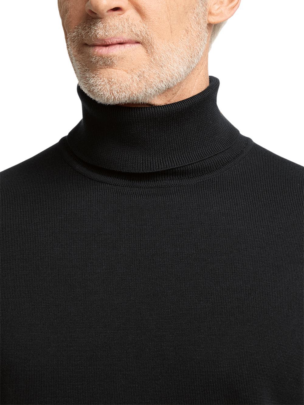 Supima Cotton Turtleneck - Black Product Image