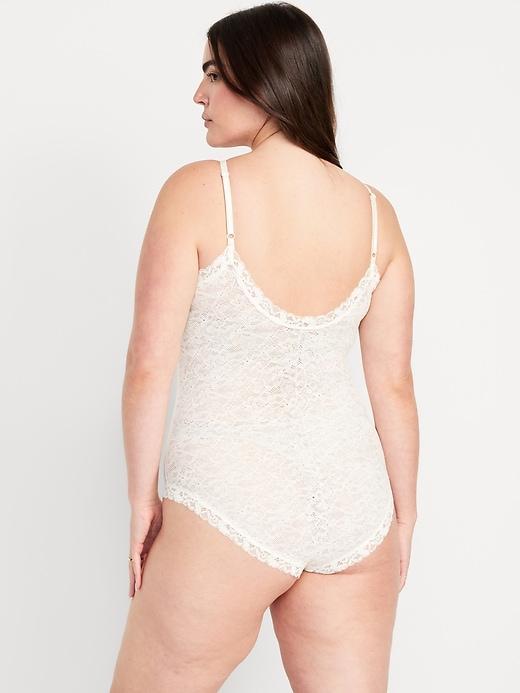 V-Neck Lace Bodysuit Product Image