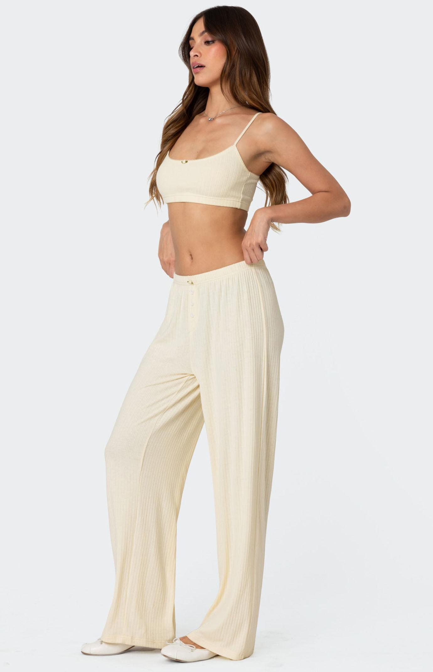 Edikted Women's Lilou Pointelle Pants Product Image