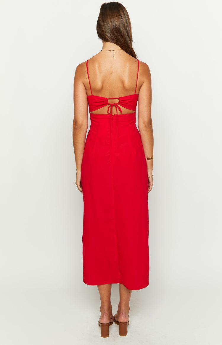 Kirrily Red Midi Dress Product Image