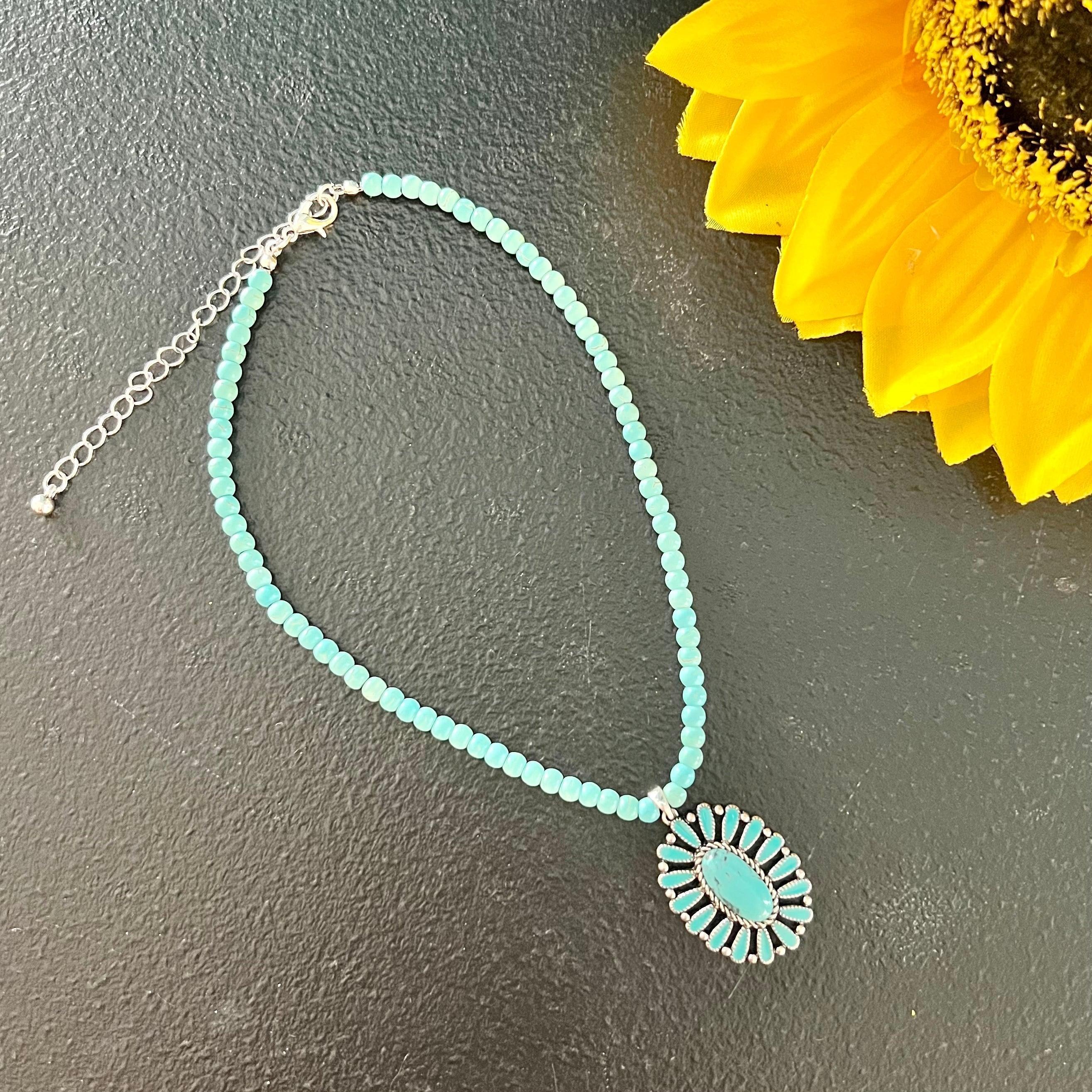 Blooming Turquoise Choker Necklace Product Image