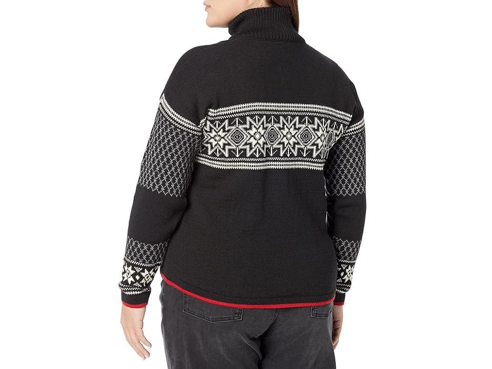 Dale of Norway Elis Sweater (Black Off-White Smoke Raspberry) Women's Clothing Product Image