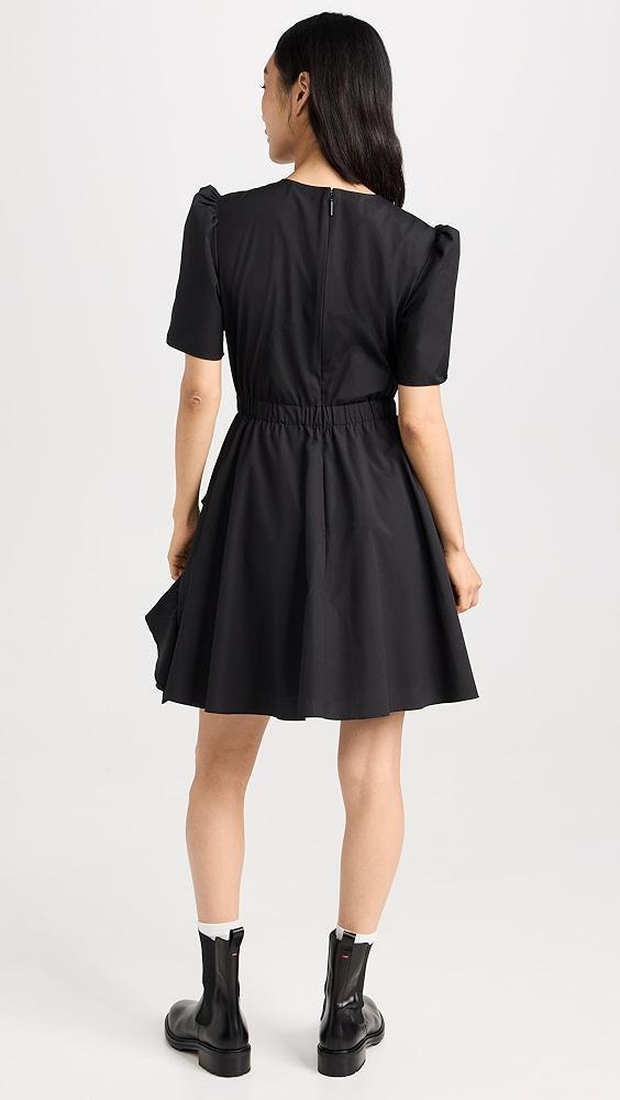 Jason Wu Short Sleeve Cotton Crew Neck Dress with Ruffle Skirt | Shopbop Product Image